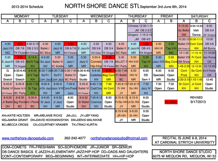 North Shore Dance Studio - Classes